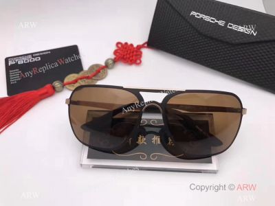 2017 New Porsche Design P'8806 Sunglasses Brown Lens Titanium Frame unisex
